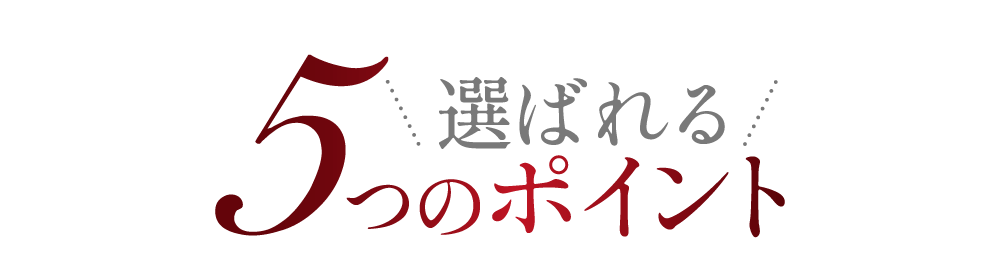 選ばれる5つのポイント